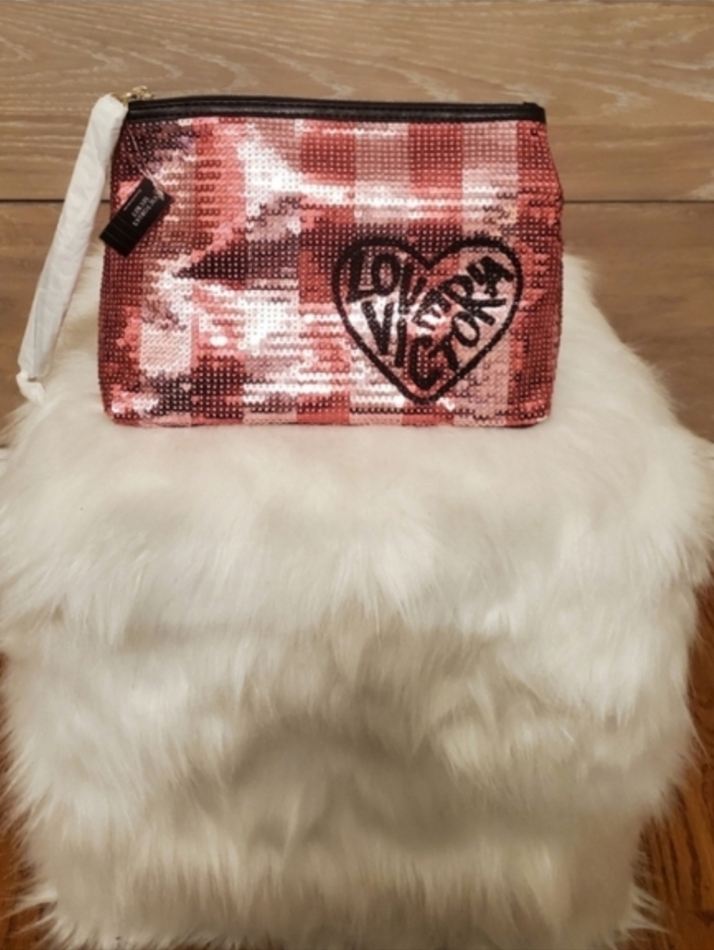 Victoria's Secret Sequins Wristlet Bag. NEW!